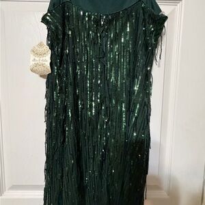 Altar'd State Elegant Dark Green Dress